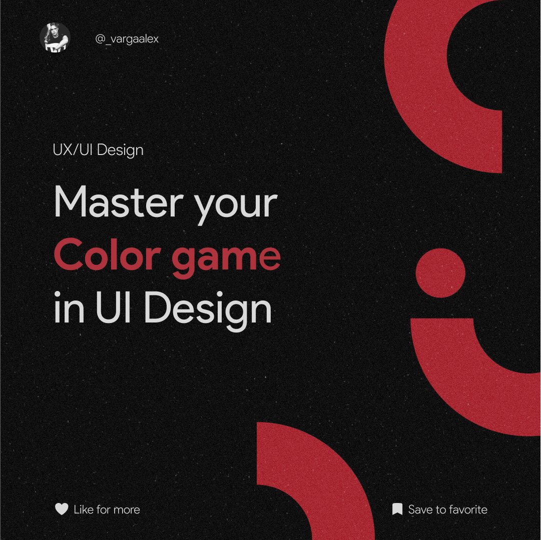 Master your Color game in UI Design 🎨✅

Thread 🧵