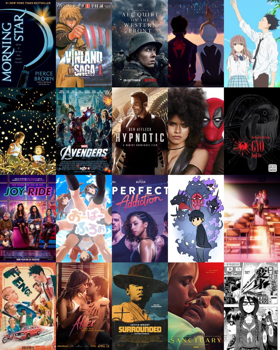 CuatraEspada's tweet image. August media.
Slow month but this was decent. Tried ordering based on enjoyment.