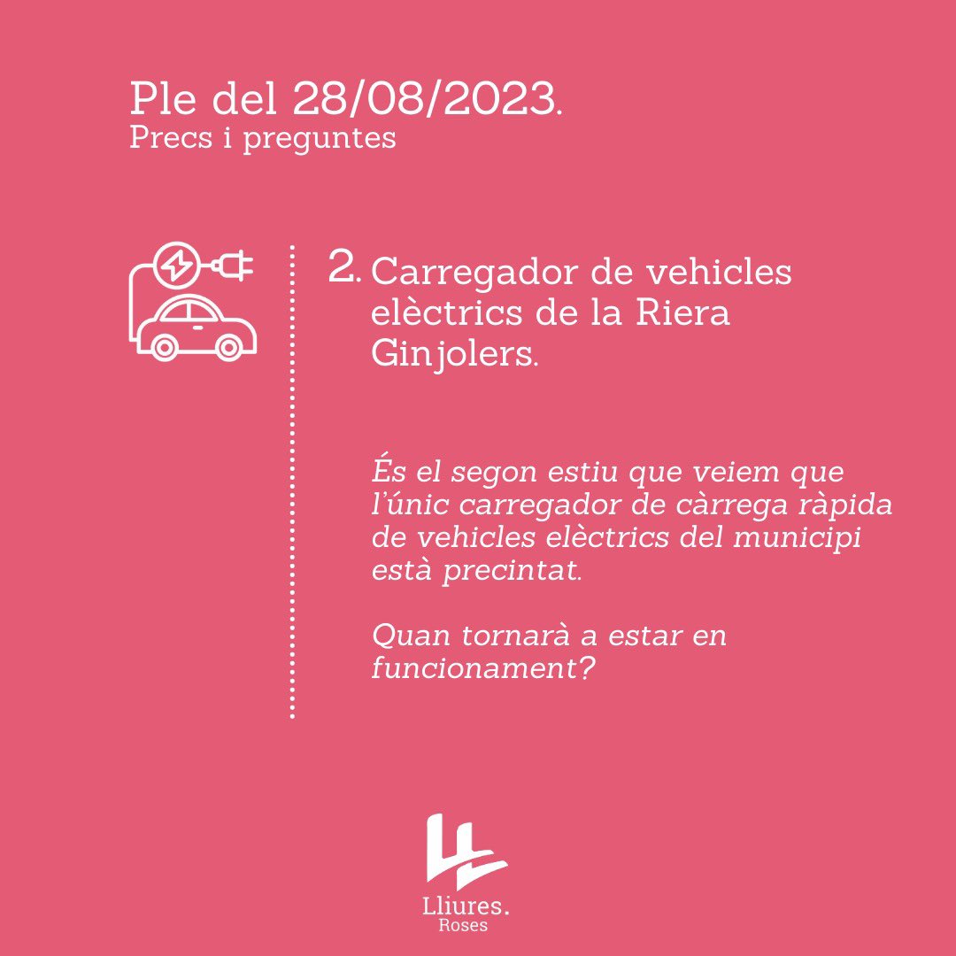 LliuresRoses's tweet photo. ℹ️ Ple del 28/08/2023

Compartim amb vosaltres els precs i preguntes que vam fer arribar el dilluns al govern, en el ple celebrat a l'Ajuntament. Es tracta de qüestions que preocupen als rosincs, temes que vosaltres mateixos ens heu fet arribar. 

@PGotanegra 
@IGascon85 https://t.co/IvRMEFGf2Z