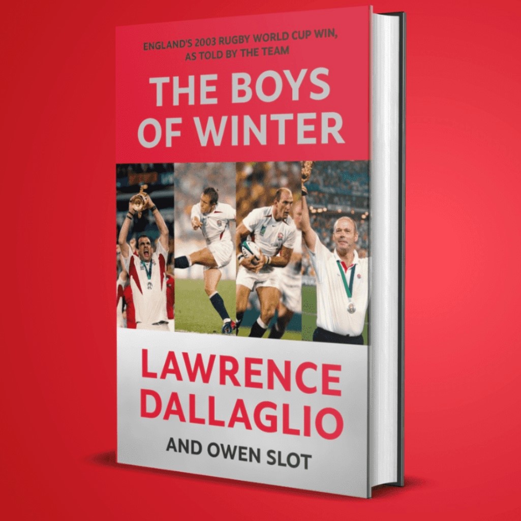 dallaglio8's tweet photo. Book launch today. Very excited. On @BBCr4today at 8.25 with Garry Richardson to talk about #theboysofwinter written with @owenslot looking back at the RWC2003 triumph by England. Hardback, ebook and audiobook available @Waterstones 👇🙏 https://t.co/kLDSXkH5gg
