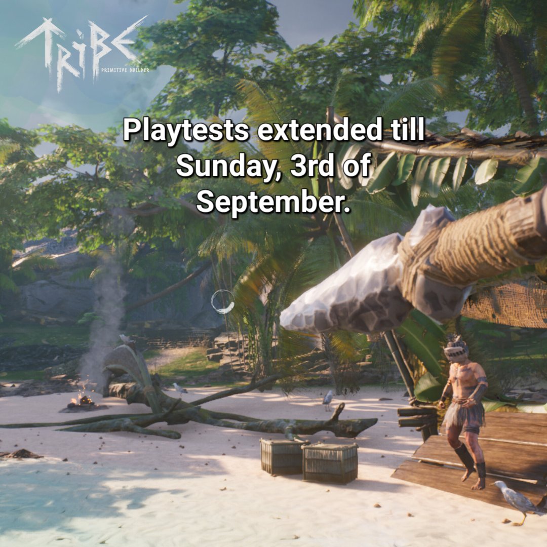 BuilderTribe's tweet photo. Hi, this is your Elder speaking. 

On behalf of the Polyslash Travel Agency, we would like to thank you for choosing our island for survival adventure.
It was a pleasure to host 19840 guests during a 2-weeks tour and collect nearly 400 unique feedbacks.

Due to bad weather conditions, the return flight is planned on Sunday, so enjoy your stay a few extra days.

Don't forget to check out at reception desk in a Storage Hut.

You must not carry herbs on your luggage away, as it may be illegal in your destination law.

Yours sincerely, devs.

#polyslash #tribeprimitivebuilder #gamedev #journey