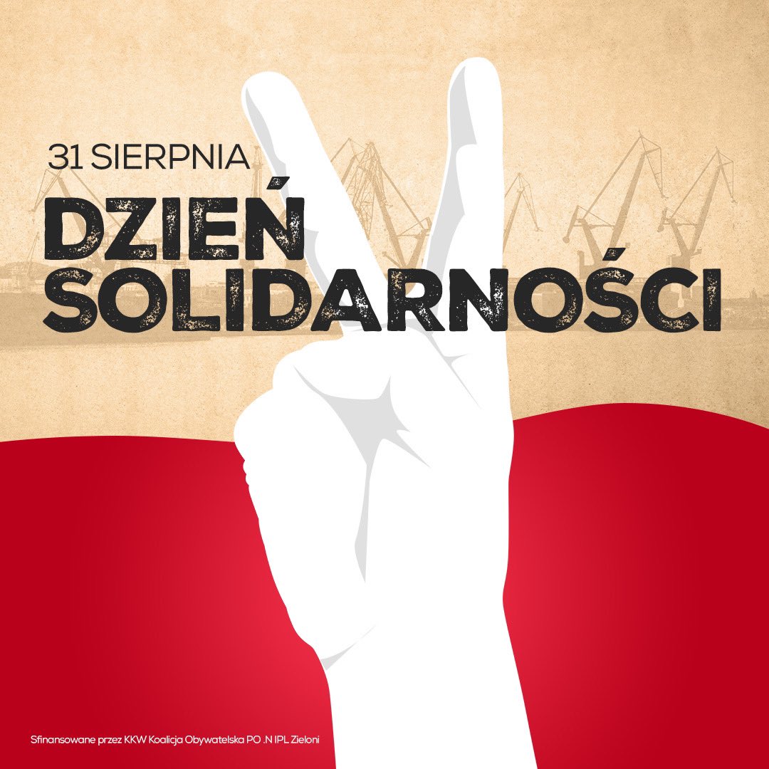31 sierpnia 1980 roku podpisano Porozumienia Sierpniowe. Narodziny Solidarności to symbol wolności, patriotyzmu i jedności. Pamiętamy i oddajemy cześć naszym Bohaterom ❗️