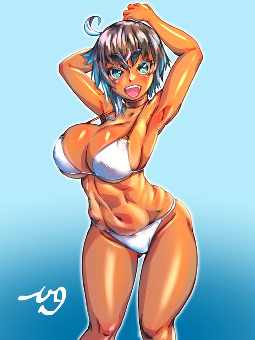 「どうよ!今年の夏もいっぱい海で遊んだけぇ
あとも残らんほど真っ黒なったわ!!」
※夏休みの宿題はお兄の協力でなんとか終わってる模様
#九嶺蓮歌 