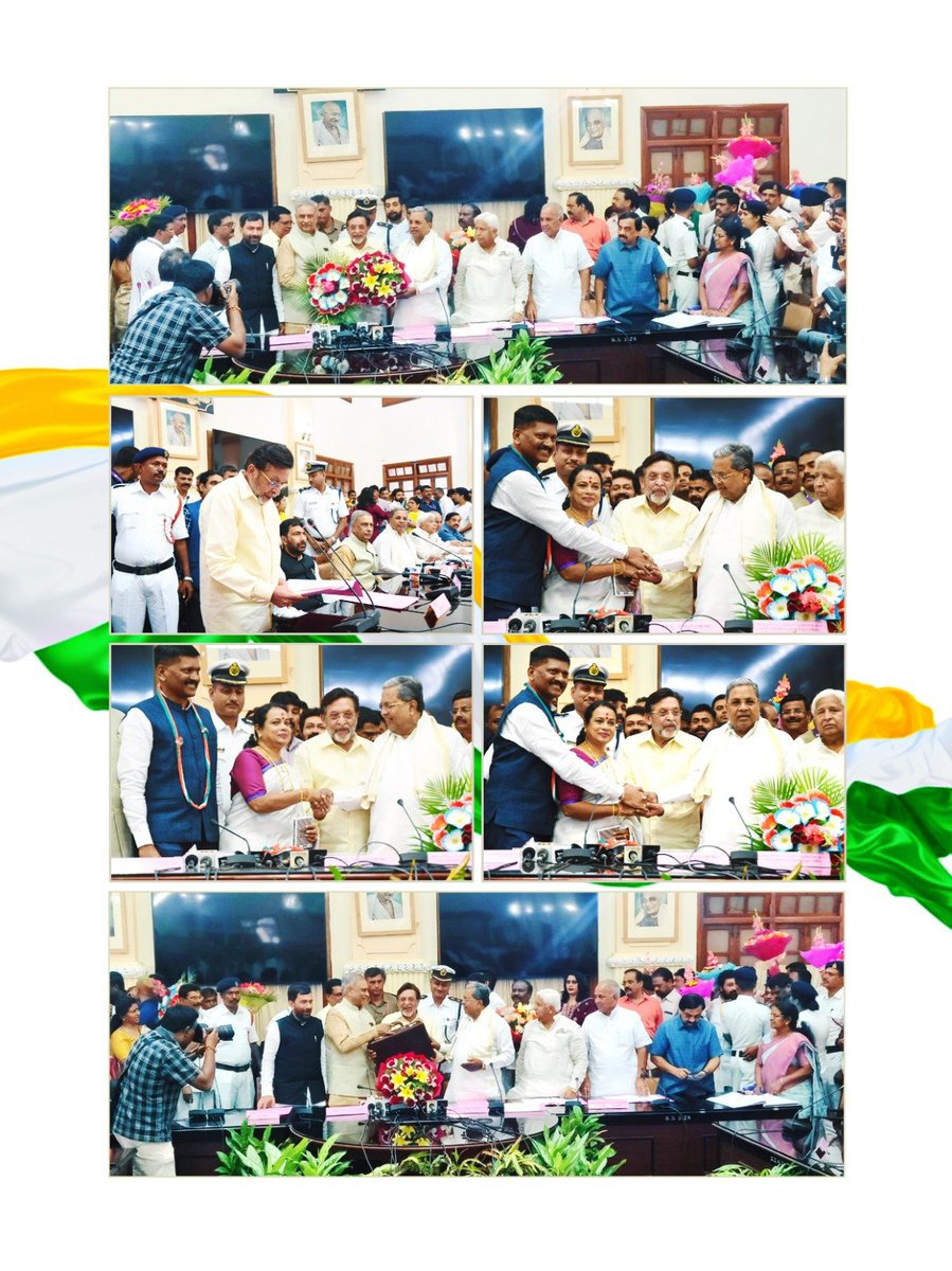 RRForMP's tweet photo. ಇಂದು ವಿಧಾನಸೌಧದಲ್ಲಿ ನಡೆದ ಕಾರ್ಯಕ್ರಮದಲ್ಲಿ ಸಭಾಪತಿಗಳಾದ ಶ್ರೀ ಬಸವರಾಜ ಹೊರಟ್ಟಿ ಮತ್ತು ಮುಖ್ಯಮಂತ್ರಿ ಶ್ರೀ ಸಿದ್ದರಾಮಯ್ಯ ಅವರ ಸಮ್ಮುಖದಲ್ಲಿ ವಿಧಾನ ಪರಿಷತ್ ಸದಸ್ಯರಾಗಿ ಪ್ರಮಾಣ ವಚನ ಸ್ವೀಕರಿಸಿದ ಮಾಜಿ ಸಚಿವರಾದ ಶ್ರೀ ಎಂ.ಆರ್ ಸೀತಾರಾಂ ಅವರಿಗೆ ಅಭಿನಂದನೆಗಳು.
#Karnataka #MLC #MRSeetharam https://t.co/wzPrd35Etm