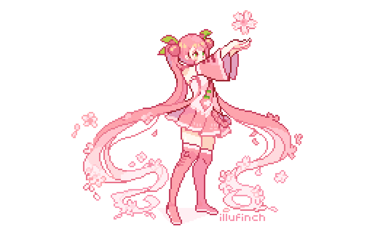 初音ミク「happy 16th birthday miku!! #初音ミク #初音ミク誕生」|finchのイラスト