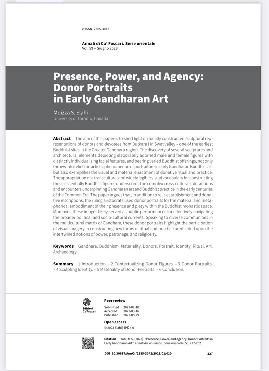 MoizzaE's tweet photo. My article on donor figures in early Gandharan art is out &amp; can be accessed through the link below. 

https://t.co/nWdoaGEmt3 https://t.co/eBtiBtDCnt