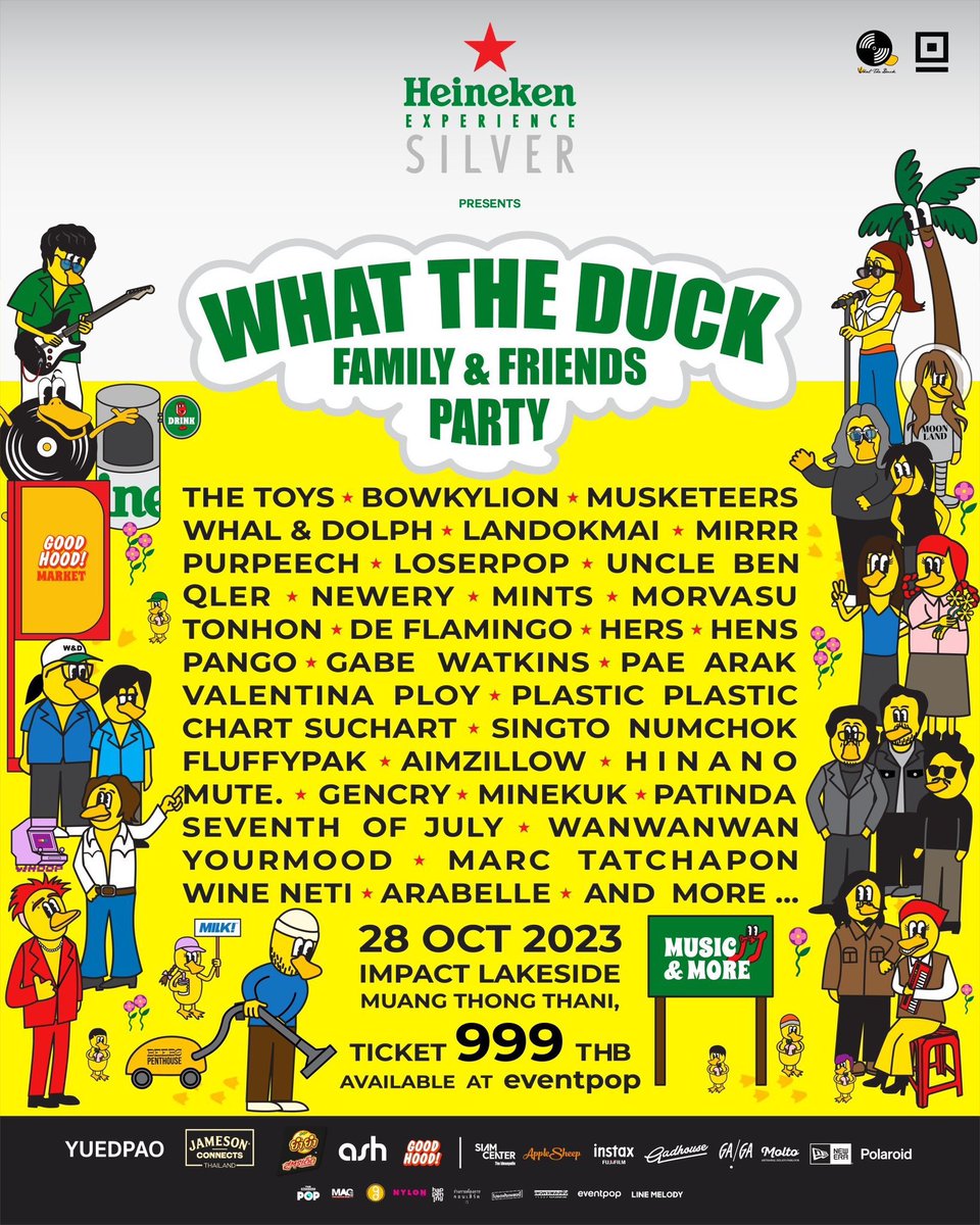 ในขณะที่ทุกคนบ่นเรื่องบัตรคอนแพง
ค่าย what the duck : ขนศิลปินกว่า 35 วงมาให้เราในราคา 999 😭😭😭😭😭😭😭😭😭😭😭😭😭😭😭😭😭😭 กราบค่ะพี่