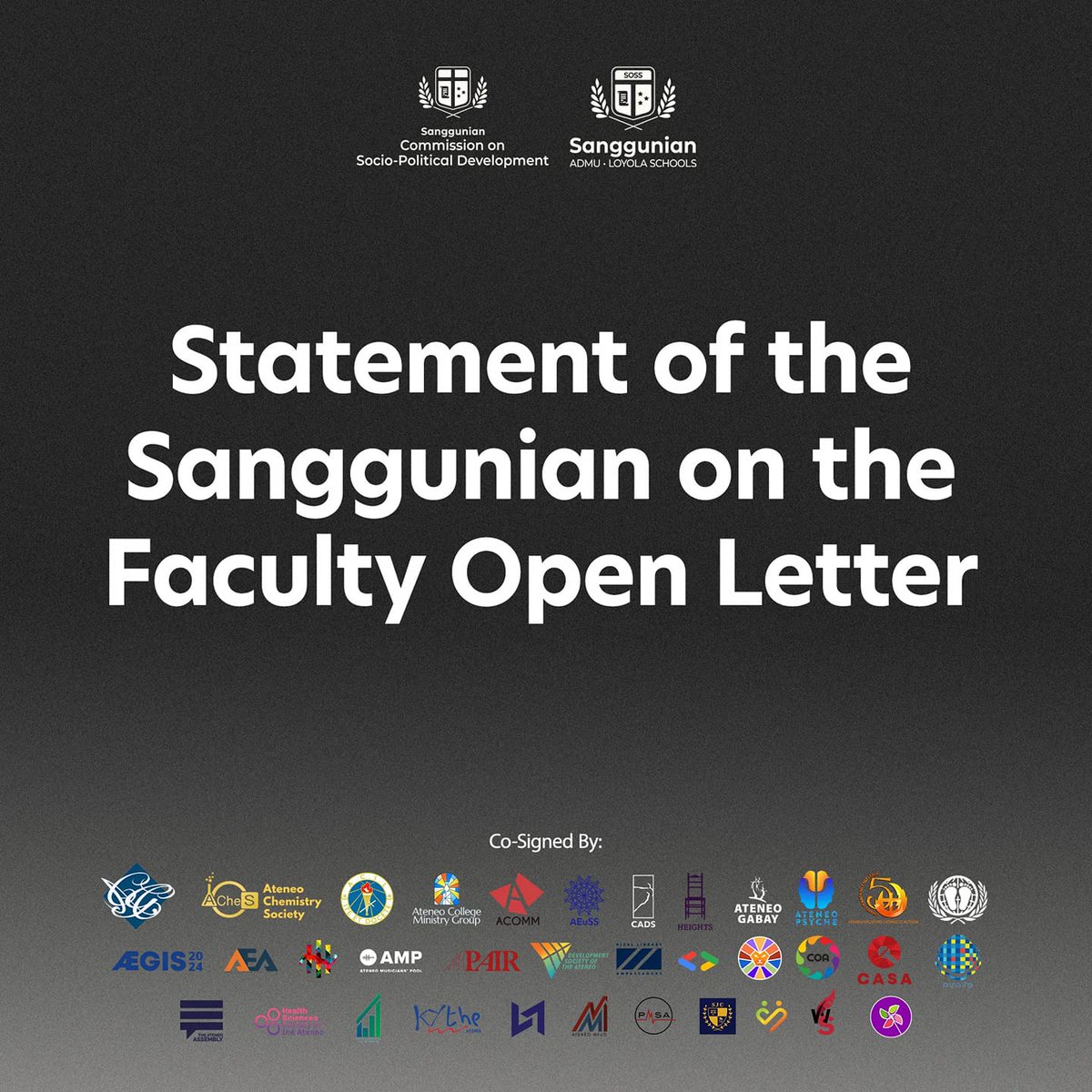 admusanggu's tweet photo. Last August 25, 2023, a resounding message echoed as over 300 dedicated faculty members raised their voices about various administrative practices. The urgency underscored by their open letter spotlights the gravity of these matters. https://t.co/xmX1dQLbmn