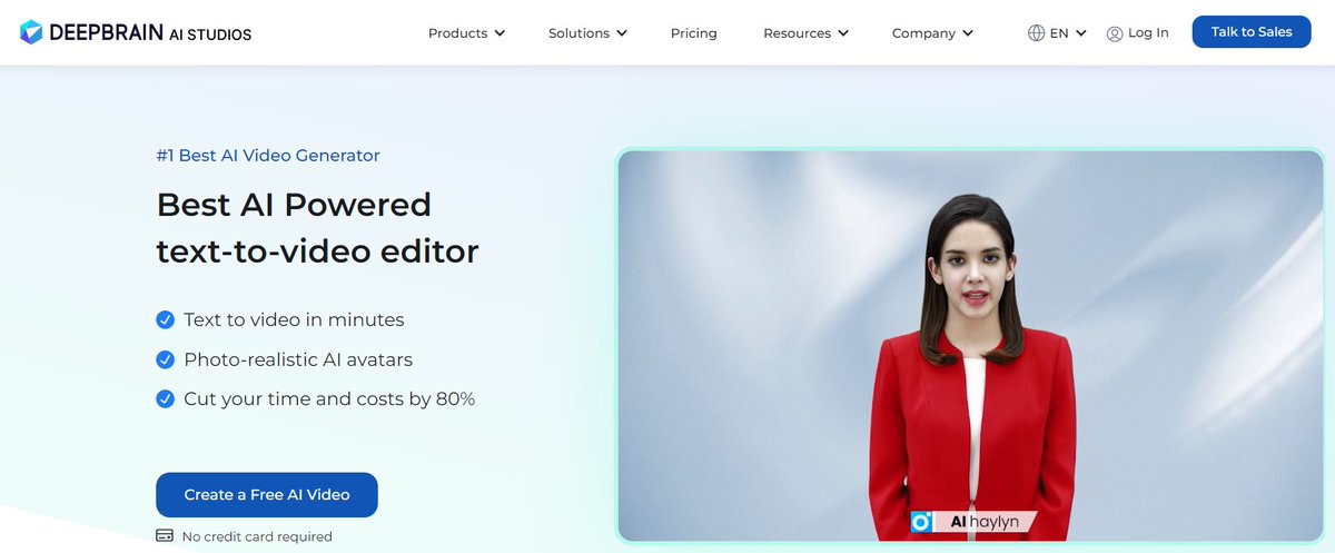 thanhly267's tweet image. 4️⃣ Deepbrain AI delivers instant AI-generated videos from basic text. With easy steps and quick results, this tool is perfect for efficient video production. Get ready to be amazed! #DeepbrainAI #VideoGeneration