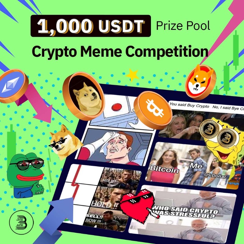 BitMartExchange's tweet photo. Join the #CryptoMeme wars! 🎉 Share your best #crypto-related #memes for a chance to win a share of 1,000 USDT! 🤩

1⃣️Follow @BitMartExchange
2⃣Quote RT with your meme &amp; tag 3 friends
3⃣Complete: https://t.co/EXRFPMjFoI

Let the laughter and creativity flow! 🚀🤣
