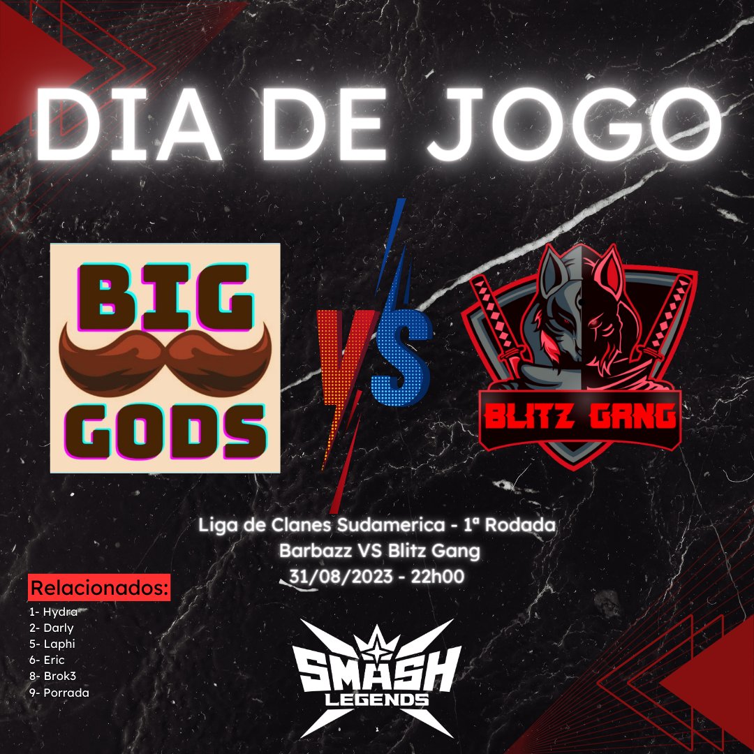 BlitzGangSL's tweet photo. É dia de estreia na LCS!!! 🔥🔥🔥🔥

A BanG entra em campo para a 1ª rodada da Liga de Clãs Sulamericana com DUAS Lineups.

A Lineup "Ichika Gang" enfrentará a OLD.
A Lineup "Blitz Gang" enfrentará a BigG.

Vamos lutar por mais essa taça!!!

#GoBanG 🔥🔥🔥 https://t.co/Ck10Z4UZ0s