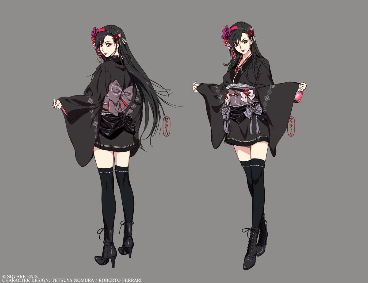 異国風なドレスを身にまとったティファのアートをご紹介！👘✨ 目元に