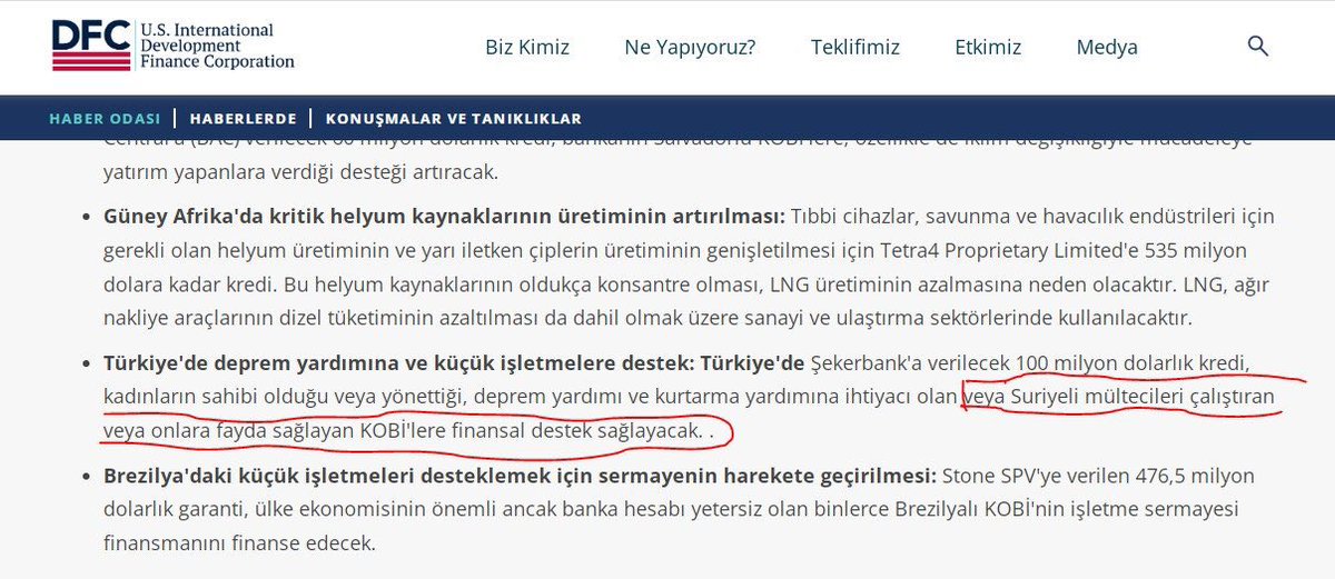 ABD'nin Türkiye'de Suriyeli çalıştıran iş yerlerine 100 milyon dolar ucuz kredi sağladığı ortaya çıkmış. Görüyorsunuz. ABD'nin istediği ve desteklediği bir şey sizin lehinize olabilir mi?