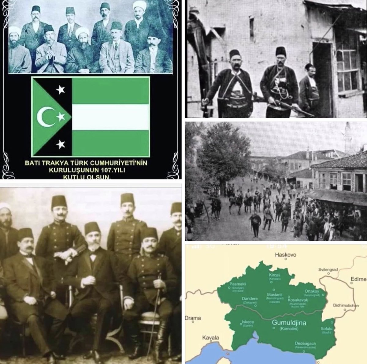 31 Ağustos 1913’te kurulan ilkTürk Cumhuriyeti olan Batı Trakya Bağımsız Hükümetinin (Garbi Trakya Hükümet-i müstakilesinin) 110. yılı kutlu olsun.
