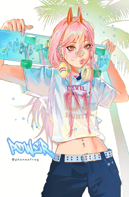 Still drawing pink haired girls with jewels on their face and bandaids on their noses..  