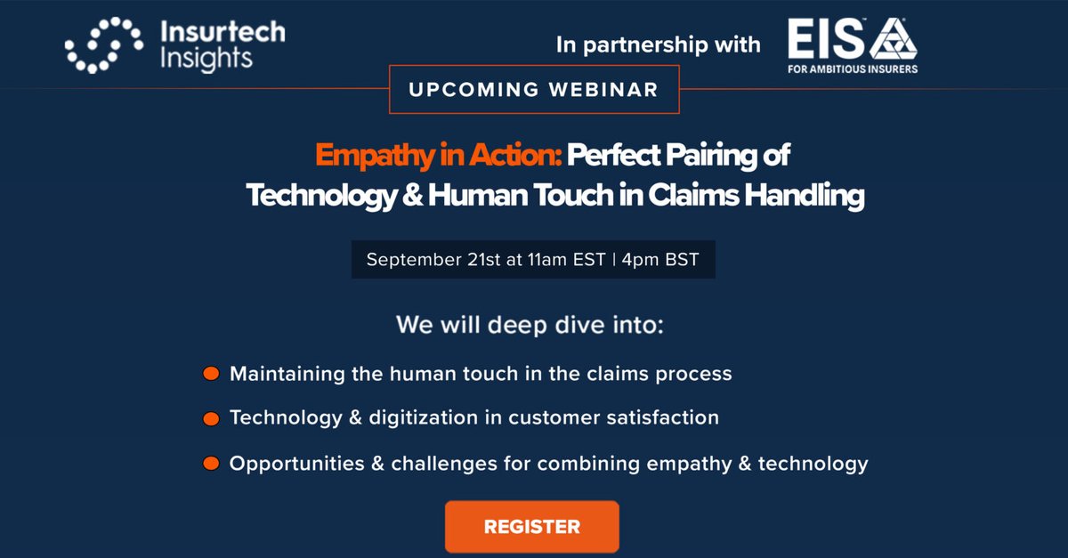 EISGroupLtd's tweet photo. We are excited for our upcoming #webinar on Thursday, September 21st with @ITI_Insurtech! This discussion will tackle the crucial pairing of Technology and Human Touch in creating a truly empathetic #claimsexperience. 

Register now: ➡️ https://t.co/BYDp4uEsWw https://t.co/5R9JdHKSMx