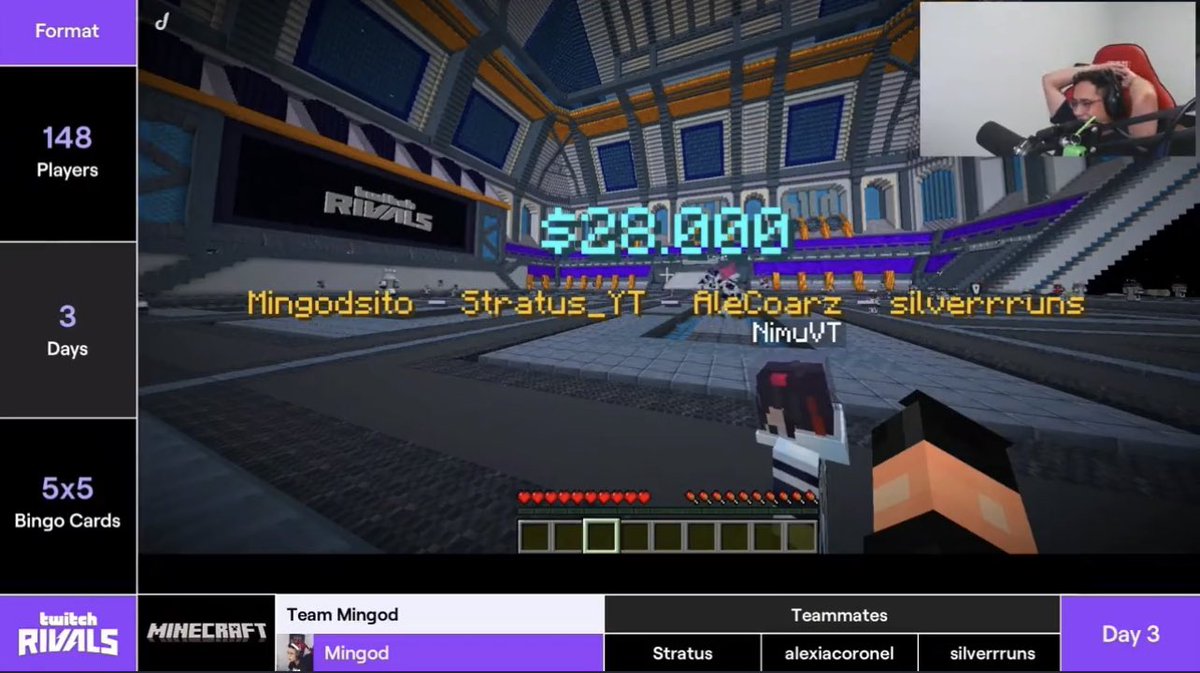 Campeones del Dedsafio Bingo x Twitch Rivals, nos llevamos $28,000 ($7,000 each) 😭😭 

eres dios <a href="/silverrruns/">silverr</a> 🐐