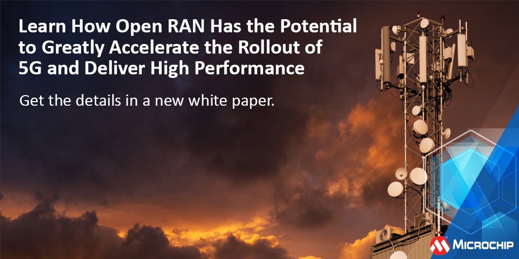 MicrochipTech's tweet photo. Learn how our solutions can simplify and speed up Open RAN design and implementation: https://t.co/mWx8cMsD9V. #openran #5g #fcommunications #technology https://t.co/RQ9mAGIKMj