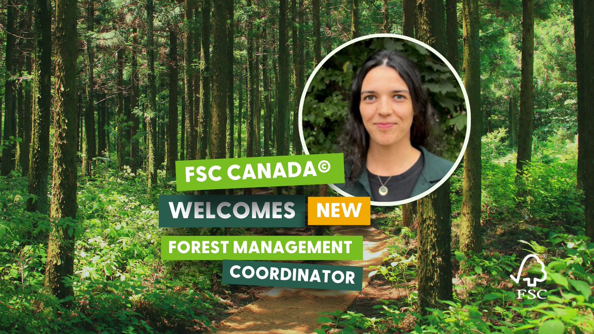 FSC_Canada's tweet photo. We are thrilled to introduce our newest member, Lauren Chisholm, as FSC Canada's Forest Management Coordinator! 🎉 #FSCCanada #FSC #womeninwood #womeninforestry #greenjobs #forestry https://t.co/9uIr1wSfLT