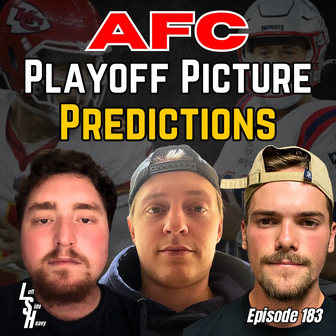 leftsideheavy_'s tweet photo. THE PICKS ARE IN!

Swipe to see how the boys have the AFC Playoffs lined up!

Any snubs? Surprises? “What is this guy on”? Comment below! 👇

#NFL #AFC #FootballSZN #Playoffs #Podcast https://t.co/whY2yZZ1cY
