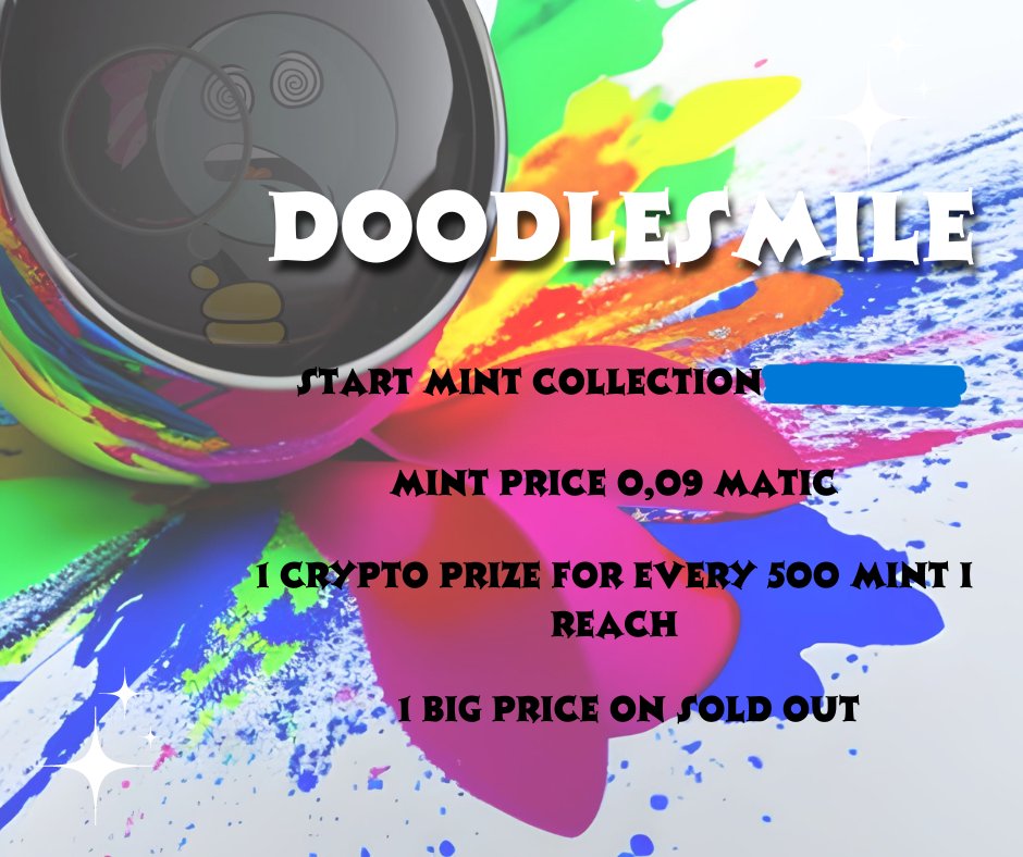 🎁There will be many prizes during the mint!
🚨Will you be the next winner?
🚀-24h to start

⬇️⬇️⬇️⬇️⬇️
launchmynft.io/collections/0x…

Discord
discord.gg/SrZrkrNkhx

#NFTfamily #OpenSeaNFT #FreeMint #MintingNow #MINT横浜ポケカ #NFTCommuntiy #GiveawayAlert #NFT #Minting #launchmynft