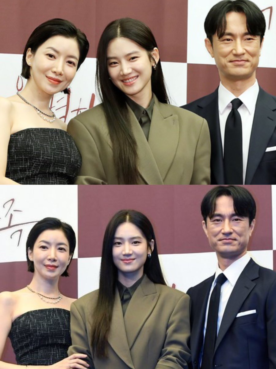 #ParkJuHyun with #KimByungChul and #YoonSeAh in the press conference for #PerfectFamily 😭🤍🤍🤍🤍