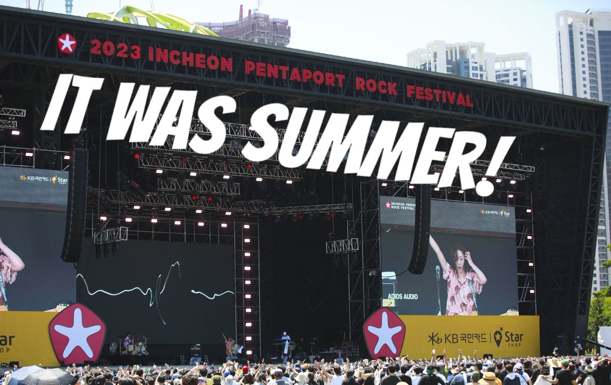 adios_audio's tweet photo. 2023년 8월의 마지막 날. IT WAS SUMMER!
StageView|끝없이우리는|아디오스오디오Live|2023pentaportRockfestival
🌞 full ver. youtube AdiosAudio
https://t.co/BZu73WLIQl
_
#아디오스오디오 #끝없이우리는 #2023펜타포트
#AdiosAudio #makeonesway #PENTAPORT2023 https://t.co/8FTTy5Bu2G