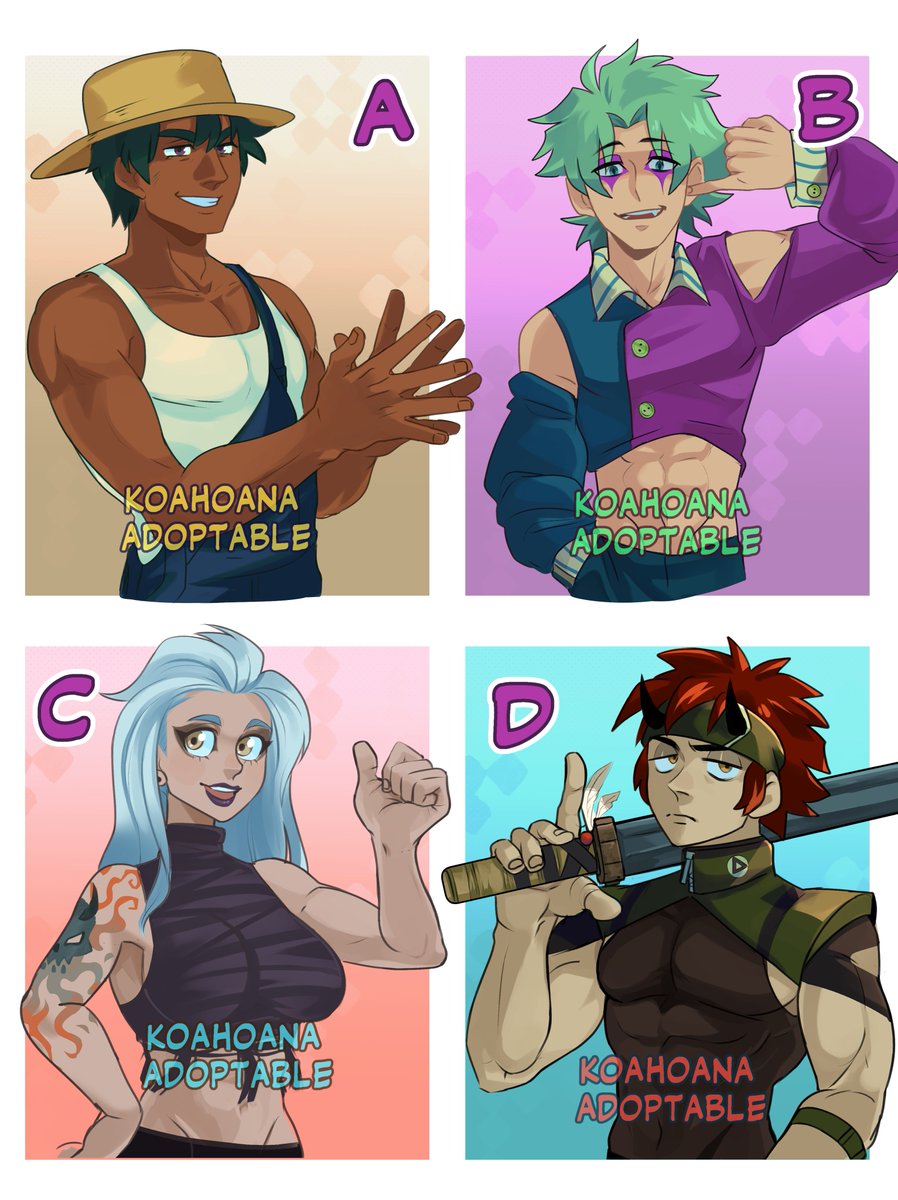 Koahoana's tweet image. New adoptable auctions! Please read the details below. ✨
#adoptableoc #adoptables #adoptableauction #adoptablecharacter #characterdesign #adoptanoc #adoptablesareopen