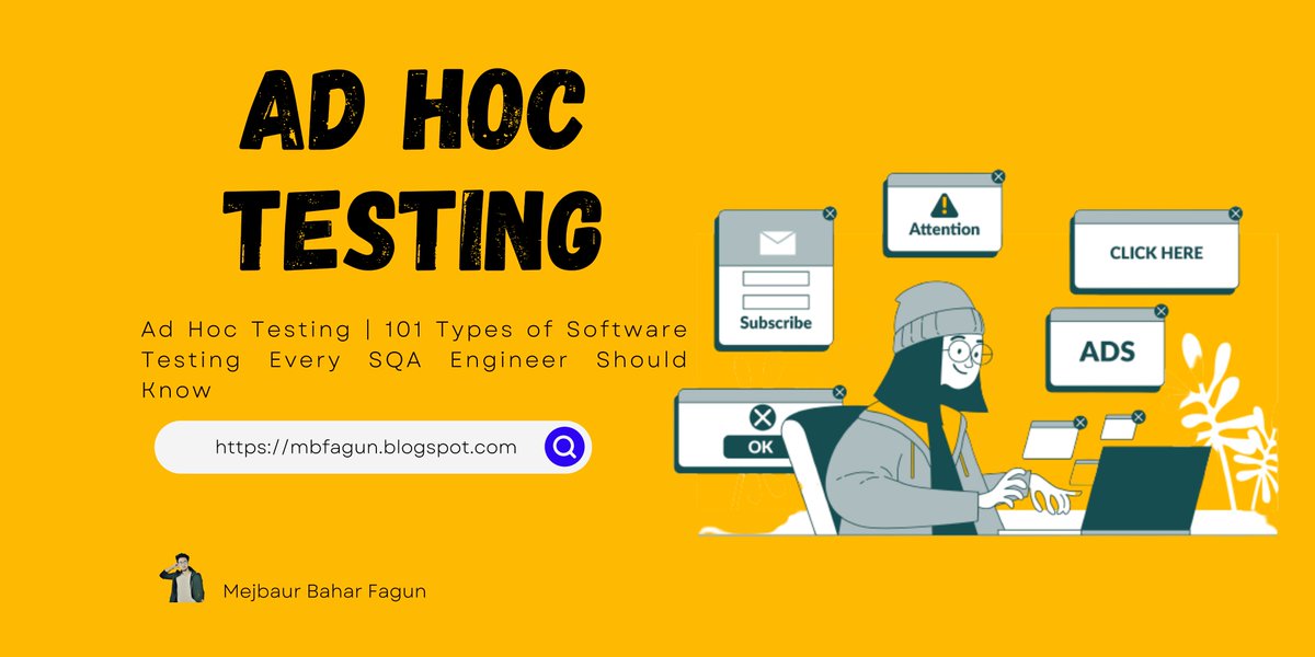 fagun018's tweet image. Ad Hoc Testing: Unveiling Software Flaws on the Fly! 🕵️‍♂️
🎯Read Full Article: mbfagun.blogspot.com/2023/08/ad-hoc…

📢Get Free SQA &amp;amp; Cyber Security Articles: mbfagun.blogspot.com

#adhoctesting #mejbaurbaharfagun #softwarequality #teststrategy #testmethodologies #softwaretesting #sqa
