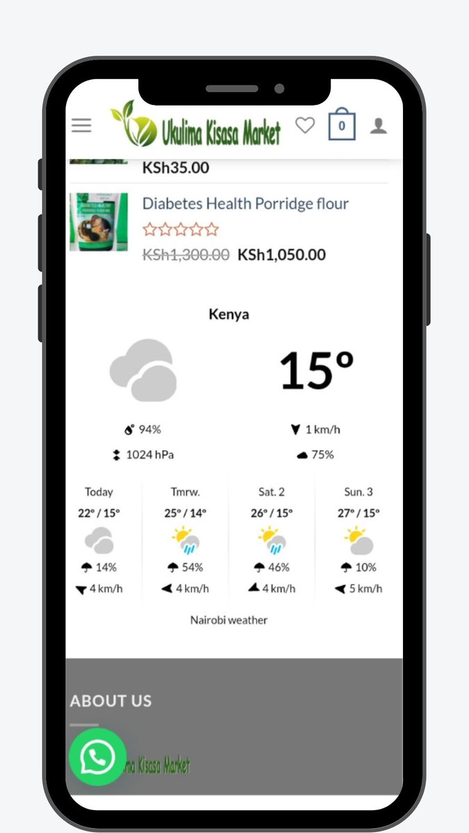 Enjoy 4 days weather predictions at ukulimamarket.com and plan yourself well for the day.

We sell fresh and traceable farm produce at wholesale