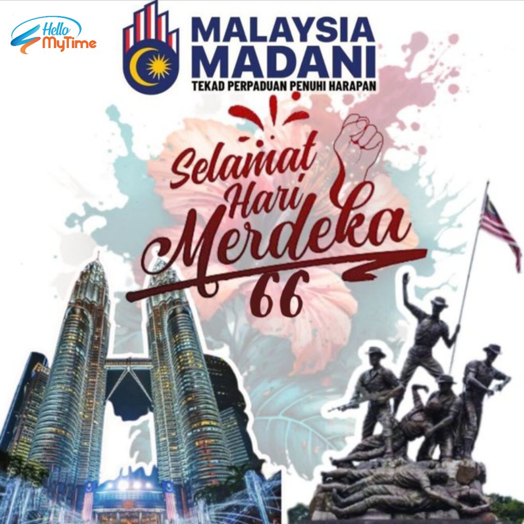 hellomytimeHQ's tweet image. Salam Kemerdekaan yg ke 66 dari kami #hellomytime 🇲🇾

#Merdeka66 
#merdeka2023