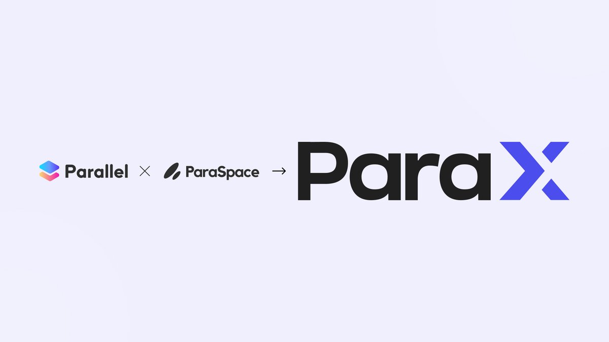 ParallelFi_HQ's tweet photo. Introducing ParaX 🌐

ParaSpace and Parallel Finance are merging and rebranding to create ParaX, a broader, omni-chain platform that encompasses both products.

With this, ParaX will become a Web3 super app powered by account abstraction and zkVM. https://t.co/SG1ZnyTbek