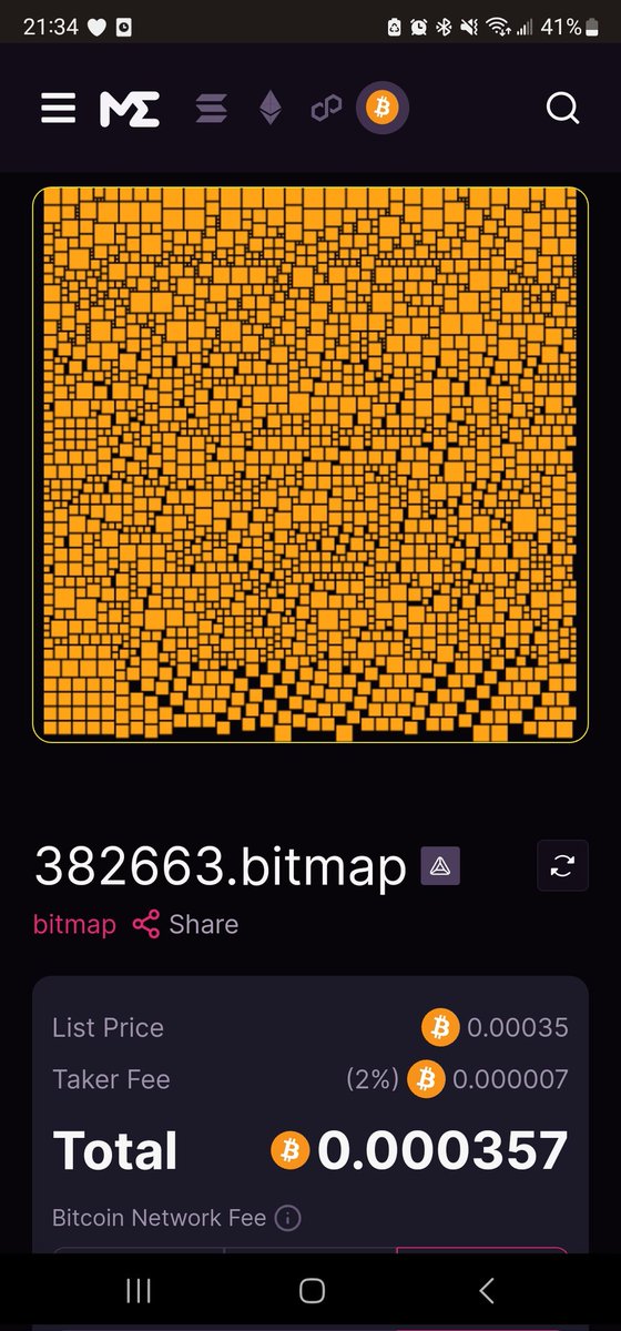themattyverse's tweet photo. The Prime Number .bitmap floor is 0.000357.
Are #blocktributes getting out of hand?
#bitmap #btc #ordinals #primenumber https://t.co/6fEXdDMaiG