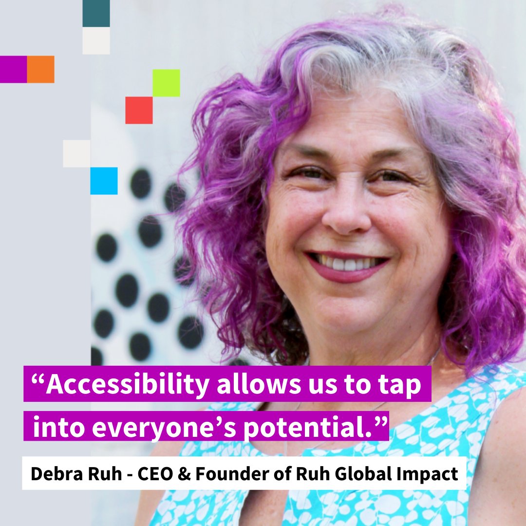 Debra Ruh, CEO and Founder of @RuhGlobal understands that accessibility is vital to potential.

#ally #accessibility #RuhGlobalImpact
