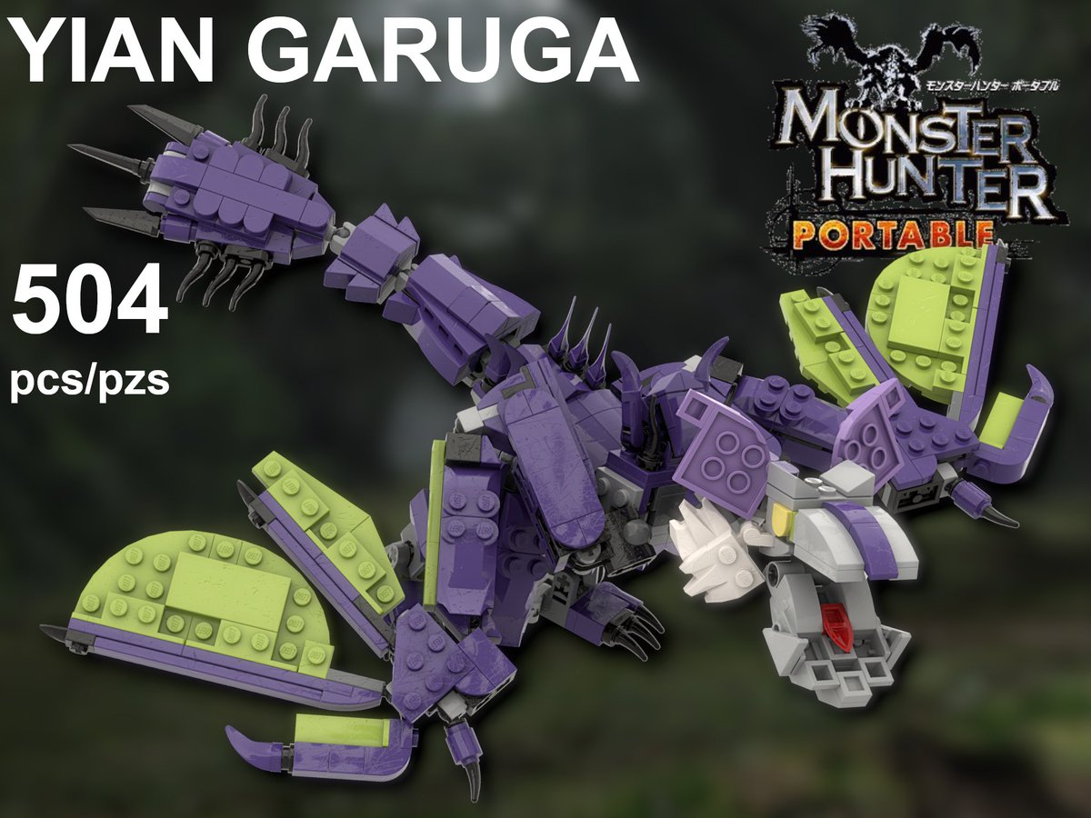 PikminJakob's tweet photo. Swooping in from Monster Hunter Freedom is the dreaded YIAN GARUGA!

LEGO instructions for this build were just released! Check my pinned tweet for link to all my LEGO Monster Hunter instructions!
I have parts list and video guide on purchasing the pieces! Thanks for the support! https://t.co/mGQ5AvbFpI
