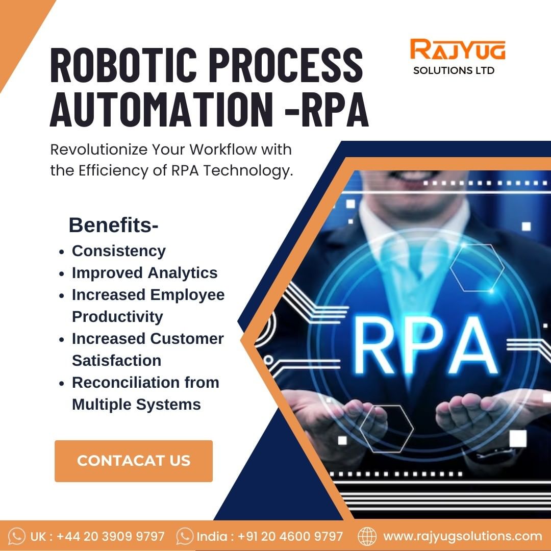 RajYugSolutions's tweet photo. Automate for Success: Elevate your business speed with RPA solutions
#roboticprocessautomation #rpa #automation  #ITConsulting #technology https://t.co/gdqEntfXev