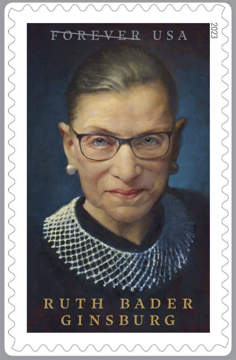 Drop a 💙 for the late RBG who now has a new stamp in her honor! 🙏💙