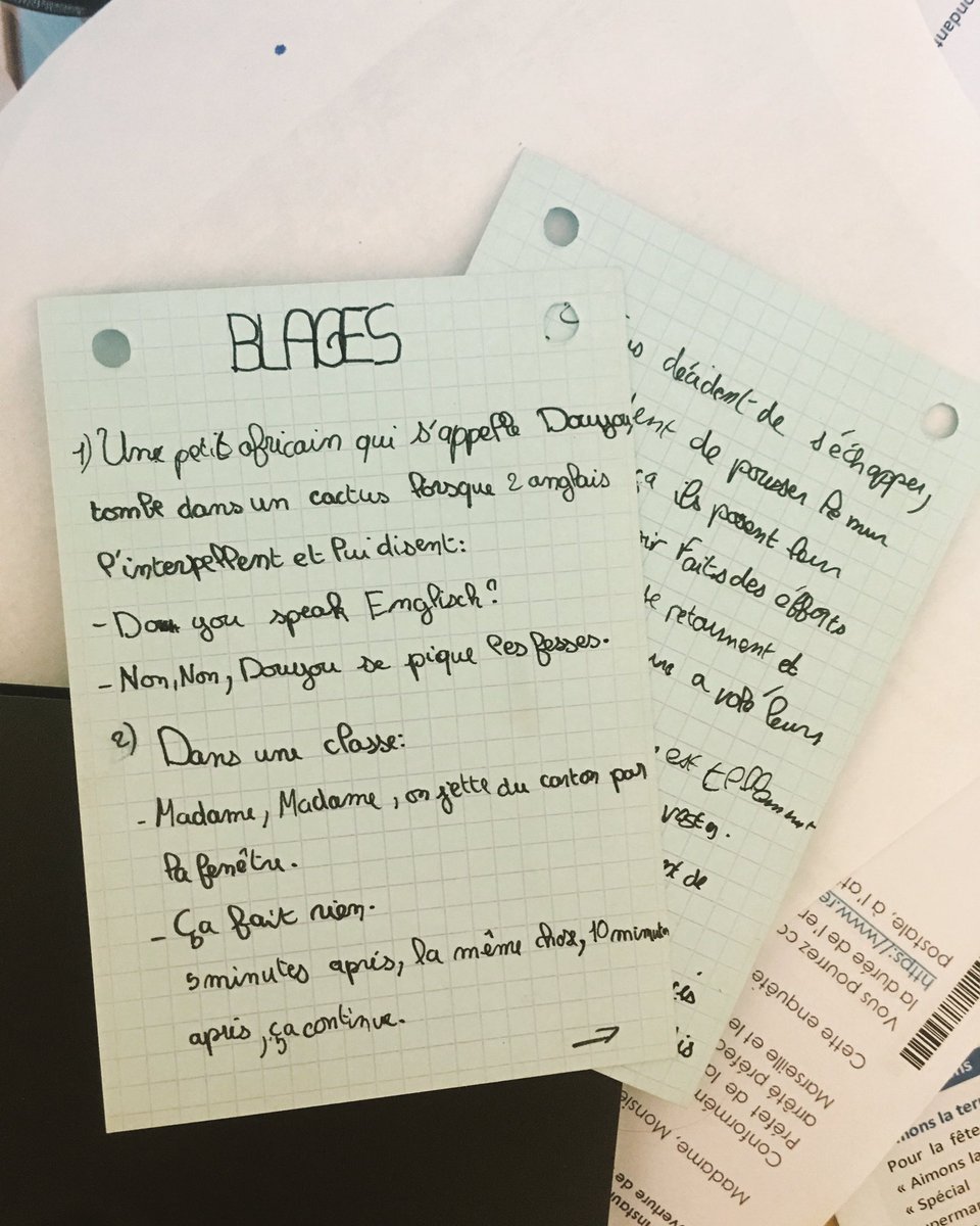NicoleFerroniZe's tweet photo. Surgissant d’un tiroir: mon vieux carnet de « blages » de CE2.
Comme quoi, on peut se lancer dans un chemin d’adulte, d’études et de reconnaissance sociale…à la fin, on revient toujours en CE2.
Et à la blage, bien sûr.
#foreverlol https://t.co/ZroQRqiODX