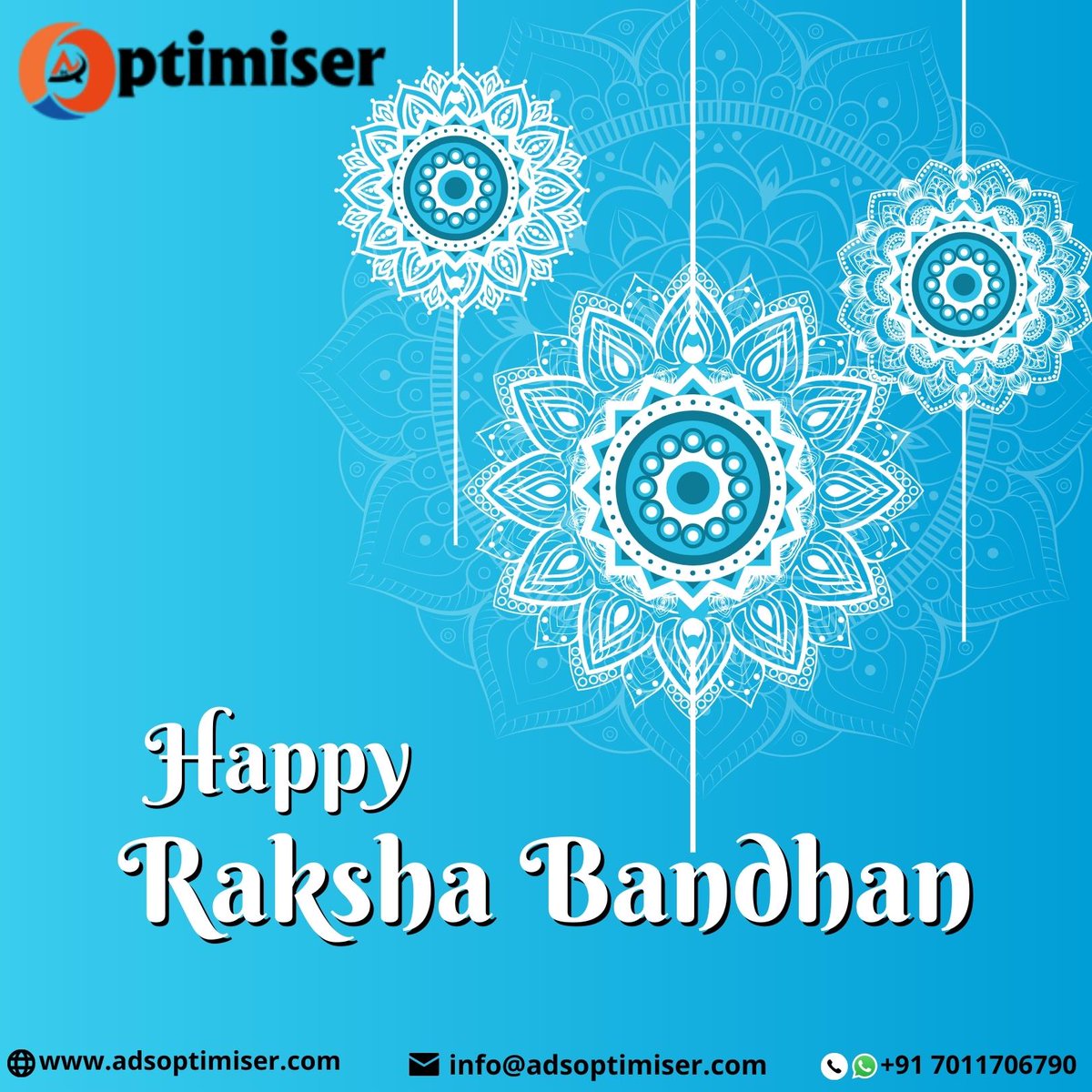 adsoptimiser's tweet image. Wishing you all the happiness that Raksha Bandhan can bring! May you be blessed with good health, luck, and prosperity always!
#RakshaBandhan #RakshaBandhan2023
#adsoptimiser #DelhiNCR #gurugramcity