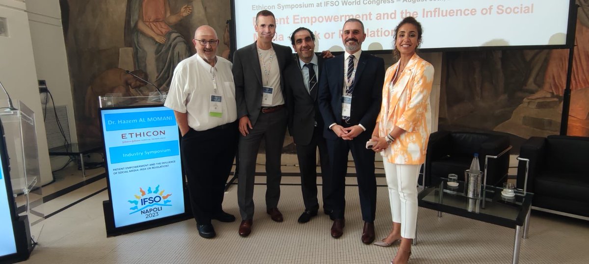 kenclare's tweet photo. The Team shot before the Ethicon Symposium session on Wednesday. A lively debate on social media - risk or revelation ⁦@ECPObesity⁩ ⁦@ObesityUK_org⁩ https://t.co/1aMwen4DIF