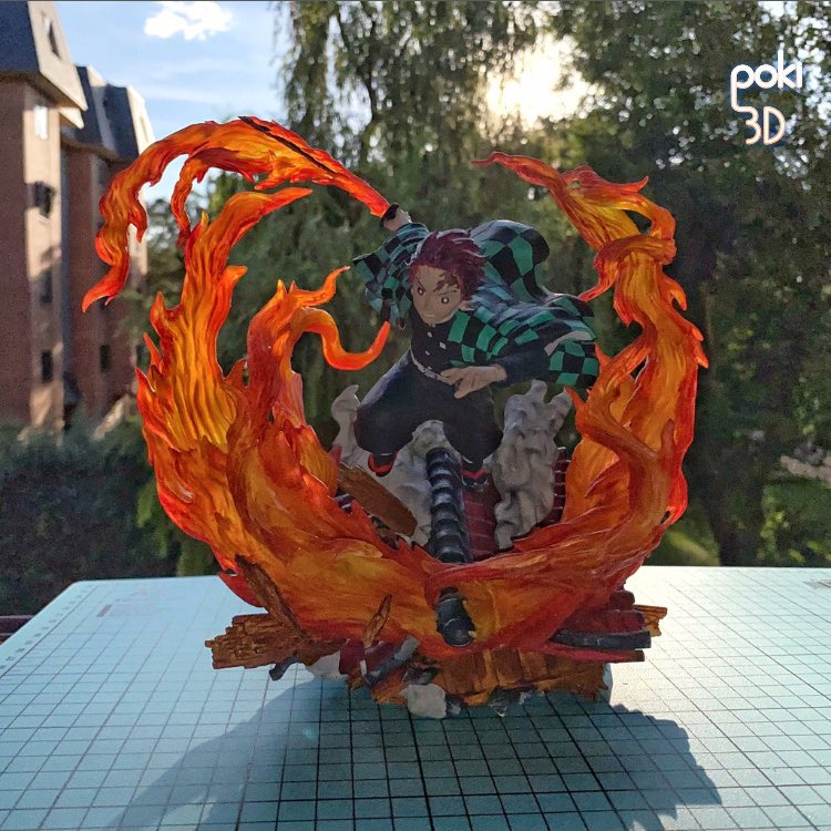 poki3D's tweet photo. 🔥Figura Tanjiro de Kimetsu no Yaiba🔥

Impresa en 3D en resina y pintada a mano, cabeza intercambiable y fuego con efecto translúcido. @rqlworld 

📏 17/18 cm aprox. 

Diseño de @NomnomFigures 

📩 Para encargos, MD! https://t.co/ZbRLHvPyg3