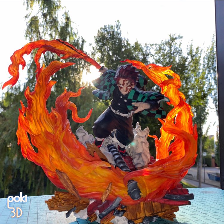 poki3D's tweet photo. 🔥Figura Tanjiro de Kimetsu no Yaiba🔥

Impresa en 3D en resina y pintada a mano, cabeza intercambiable y fuego con efecto translúcido. @rqlworld 

📏 17/18 cm aprox. 

Diseño de @NomnomFigures 

📩 Para encargos, MD! https://t.co/ZbRLHvPyg3