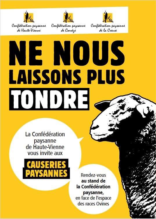 christian300658's tweet photo. Les Confédérations paysannes du Limousin seront présentes à #TechOvin, les 6 et 7 septembre prochains à #Bellac.
Retrouvez nous sur notre stand pour parler de d'élevage #ovin et du métier #eleveur et #eleveuse. https://t.co/Owre3MHTJ3