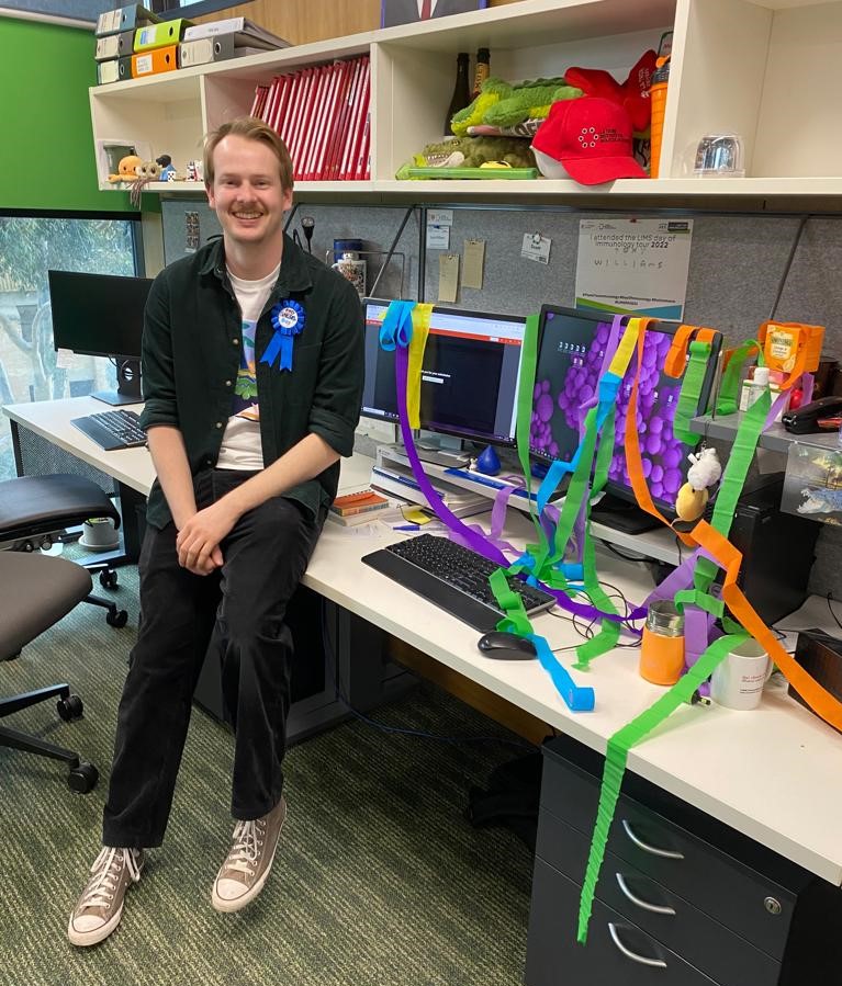 HulettLab's tweet photo. Yay for @Scootenburg who has just pressed ENTER! The last keystroke for his PhD submission. Hippee!!! #PhDone #crocodiles #defensins @SABE_latrobe @LIMSLTU @latrobe https://t.co/Y2oQmSvozM