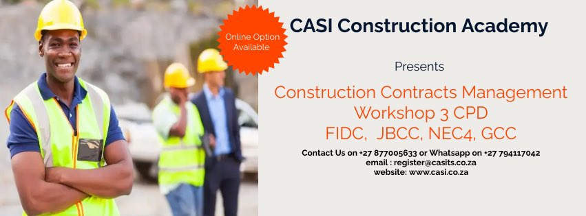 CASIAcademy's tweet photo. Register now for the Constriction Contracts Management Workshop https://t.co/QuawIW0Ev7