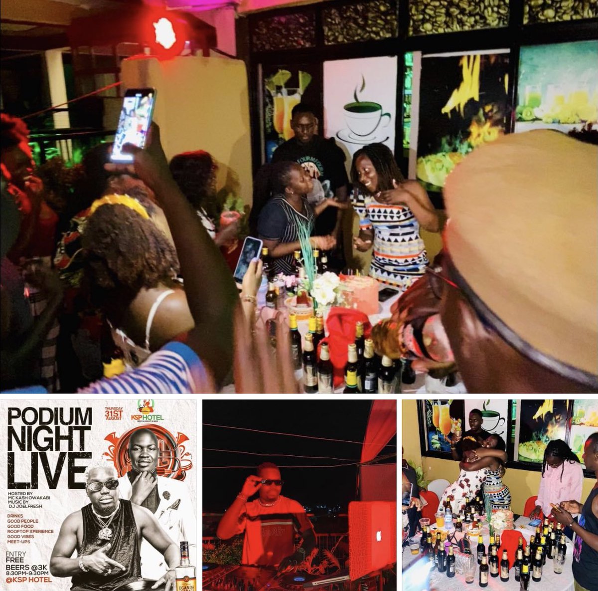 KSPHOTELGULU's tweet photo. Podium night every thursday at @KSPHOTELGULU rooftop. Sign in today for a immaculate vibes from elite DJ and Mc of all time. Dj Joelfresh | @McKashOwakabi 

Fair offer, all beers at 3k from 8:30pm-9pm.  Free entrance https://t.co/C1yZjPPIaX