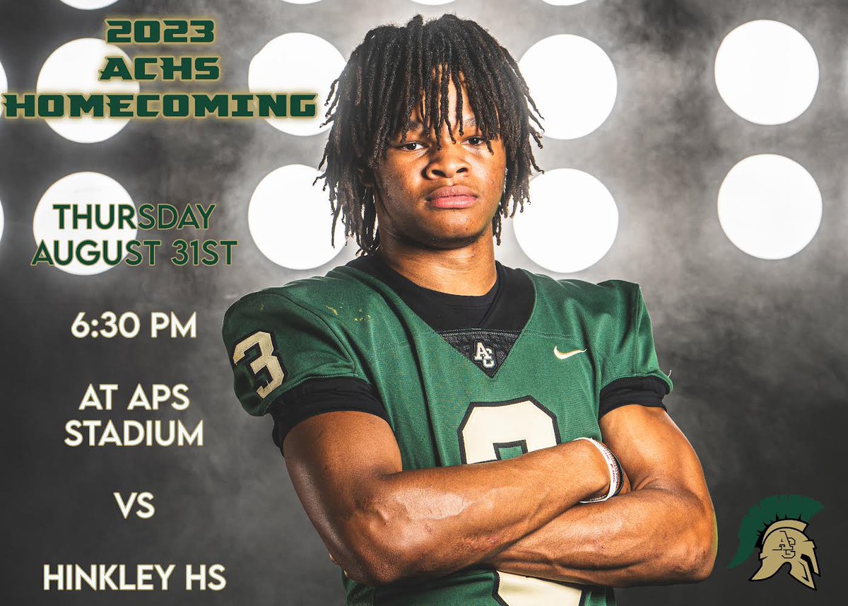 Homecoming 🏈 Game is TOMORROW at 6:30pm! Join the Trojans as they face the Thunder at APS Stadium

🎟️ Tickets will be sold at the door for $6! ACHS Students enter FREE with their Student ID 

🎒NO BACKPACKS

‼️ No re entry once you come into the stadium