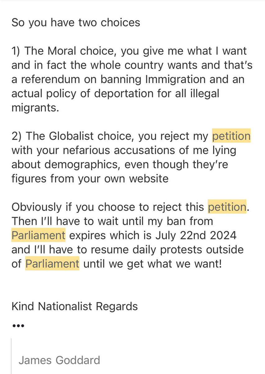 DrMarianaClaire's tweet photo. #JamesGoddard is having a little cry on #Telegram because the government rejected his petition. 🤣🤣 https://t.co/moni40pou2