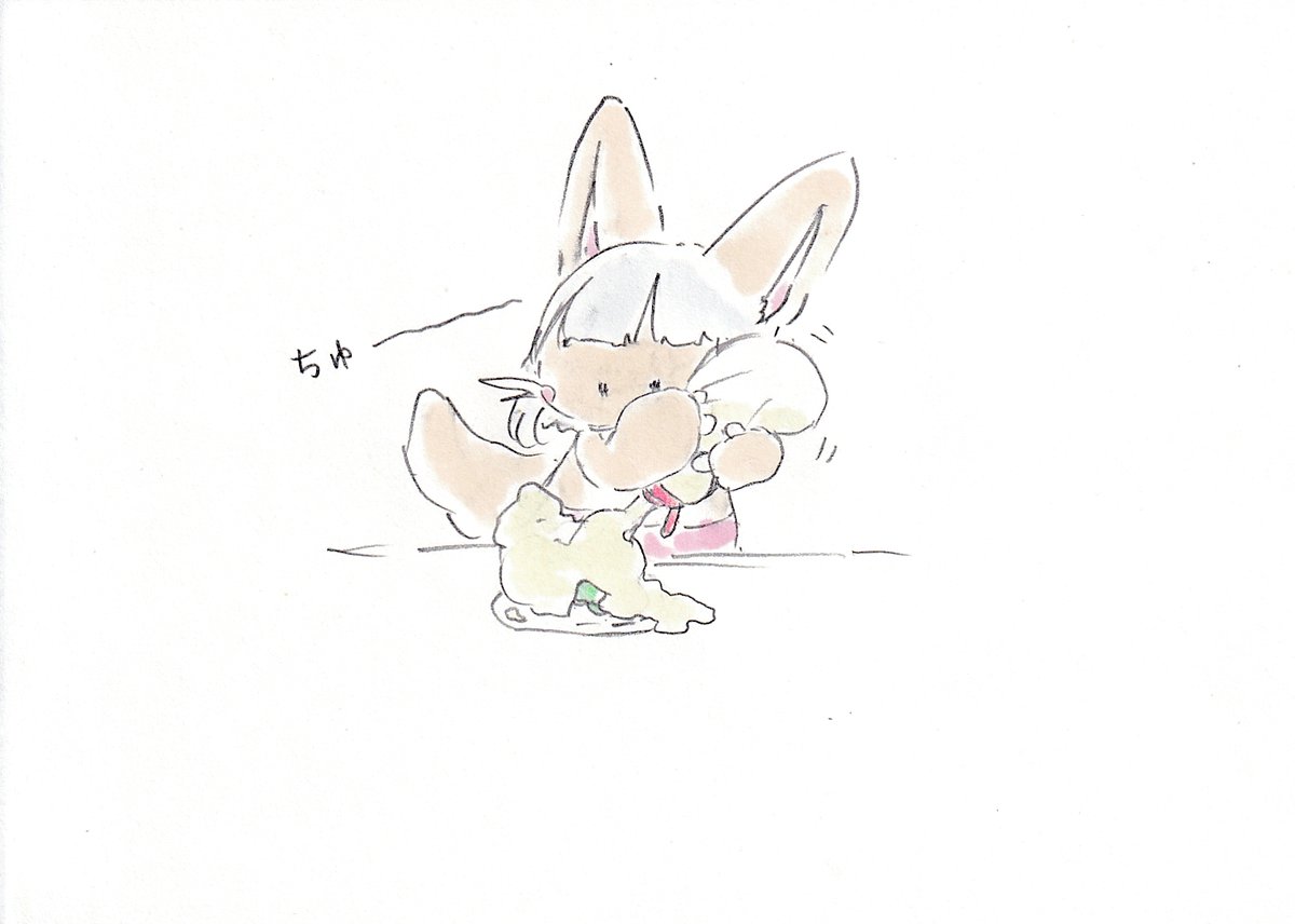 ナナチ(メイドインアビス) 「ブロッコリーにマヨネーズをかけるんなちゃん。#メイドインアビス #野菜の日 」|けだまのイラスト