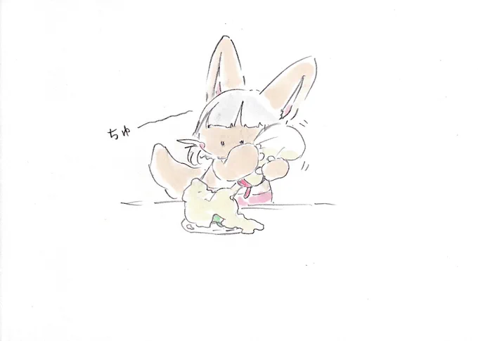 ブロッコリーにマヨネーズをかけるんなちゃん。#メイドインアビス #野菜の日 